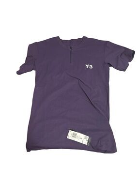 Adidas Y-3 Tennis Pro Freelift Zip Tee Shirt Men's Small NWT JN2992 $85 Purple
